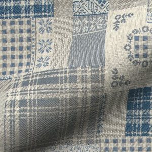 Polsterstoff Landhaus Blau Gemustert Meran Cs 980 Blau Von Hoepke Textiles