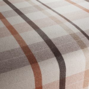 Ja2047 060 Edinburg Jab Polsterstoffe Wolle Kariert Beige Orange Braun