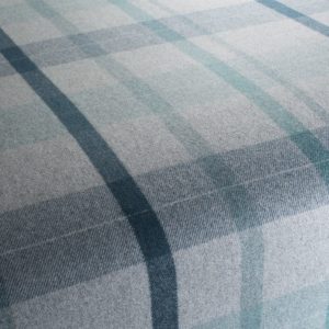Ja2047 080 Edinburg Jab Polsterstoffe Wolle Kariert Gruen Tuerkis Grau