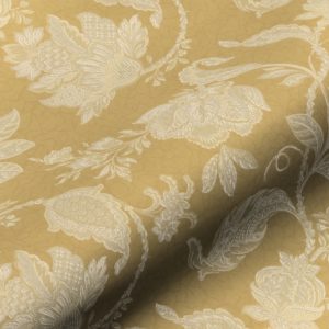 62774200 Antiker Polsterstoff Klassischer Bezugsstoff Blumen Floral Gold