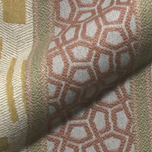 Takao 651q Hoepke Moebelbezugsstoffe Gestreift Blau Gelb Orange Beige