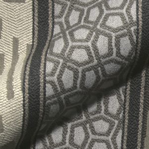 Takao 652q Hoepke Moebelbezugsstoffe Gestreift Beige Schwarz Weiss