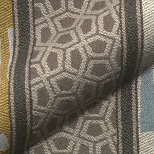 Takao 655q Hoepke Moebelbezugsstoffe Gestreift Blau Gelb Weiss