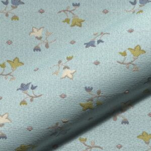 Foscari 145 Hoepke Polsterstoff Meterware Landhausstil Mit Blumenmuster Blau