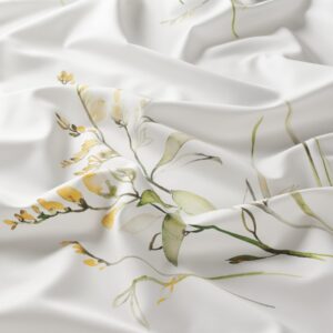 1 8894 040 Blossoms Jab Vorhangstoff Meterware Mit Blumenmuster Gelb