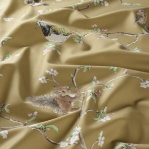 1 8952 040 Treetop Jab Vorhangstoff Meterware Gemustert Gelb