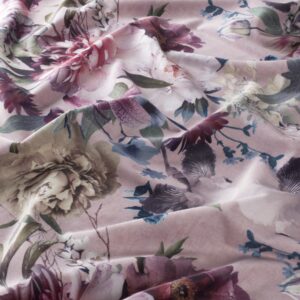 8 1910 060 Verona Jab Vorhangstoff Meterware Mit Blumenmuster Rosa