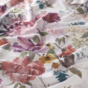 8 1910 070 Verona Jab Vorhangstoff Meterware Mit Blumenmuster Weiss Bunt