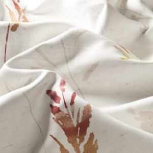 8 8042 060 Finja Fr Jab Vorhangstoff Meterware Mit Blumenmuster Weiss Orange