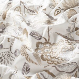 9 7818 080 Les Fables Jab Vorhangstoff Meterware Mit Blumenmuster Beige