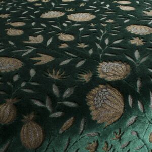 Ca1786 030 Tomorrowland Jab Vorhangstoff Meterware Mit Blumenmuster Gruen