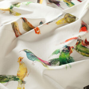 Ch2718 030 Birdsong Jab Vorhangstoff Meterware Gemustert Bunt