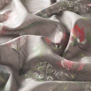 Ch2946 010 Summer Garden Jab Vorhangstoff Meterware Mit Blumenmuster Braun