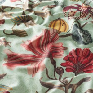 Ch3078 010 Curious Garden Jab Vorhangstoff Meterware Mit Blumenmuster Gruen