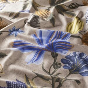 Ch3078 050 Curious Garden Jab Vorhangstoff Meterware Mit Blumenmuster Beige