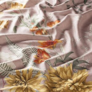 Ch3107 091 Fabulous Journey Jab Vorhangstoff Meterware Mit Blumenmuster Rosa Gruen Gelb