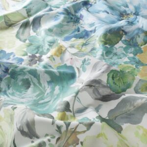 Ja8054 050 Flowersea Jab Vorhangstoff Meterware Mit Blumenmuster Gruen Blau Gelb