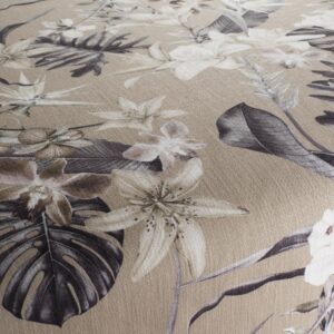 Ja8055 070 Fiorina Jab Vorhangstoff Meterware Mit Blumenmuster Beige