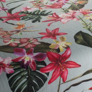 Ja8055 080 Fiorina Jab Vorhangstoff Meterware Mit Blumenmuster Gruen
