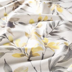 8 1876 040 Summertime Jab Vorhangstoff Meterware Mit Blumenmuster Gelb Weiss