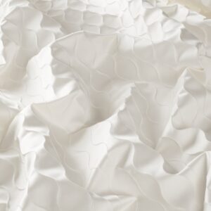 9 7739 070 Ovation Jab Vorhangstoff Meterware Gemustert Weiss