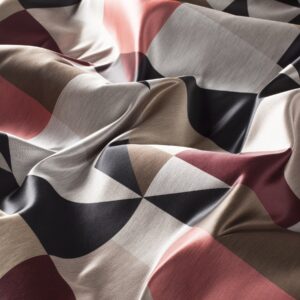 Ca1468 060 Mondano Jab Vorhangstoff Meterware Gemustert Rot