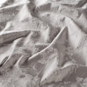 Ja7033 091 Chantilly Jab Vorhangstoff Meterware Gemustert Grau