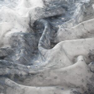 1 8879 050 Monet Jab Vorhangstoff Meterware Gemustert Blau