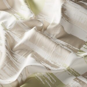 8 1825 030 Leonardo Jab Vorhangstoff Meterware Gemustert Gruen Beige