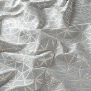 8 1904 050 Visby Jab Vorhangstoff Meterware Gemustert Blau