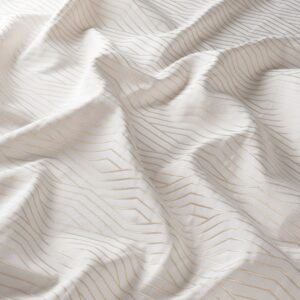 8 1916 070 Diamond Jab Vorhangstoff Meterware Gemustert Weiss Beige