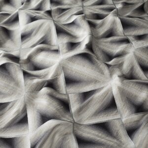9 7937 091 Illusion Jab Vorhangstoff Meterware Gemustert Grau Schwarz