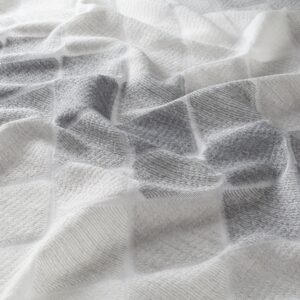 Ch3155 091 Eye Candy Jab Vorhangstoff Meterware Gemustert Weiss Grau