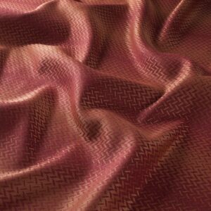 Ja7071 060 Aziza Jab Vorhangstoff Meterware Gemustert Rot Orange