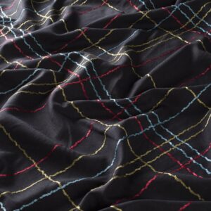 9 7913 099 Silvaplana Jab Vorhangstoff Meterware Gemustert Schwarz
