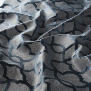 Ja7143 051 Trellis Jab Vorhangstoff Meterware Gemustert Blau