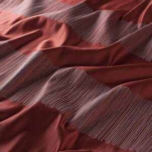 Ja7082 010 Rubana Jab Vorhangstoff Meterware Gemustert Rot