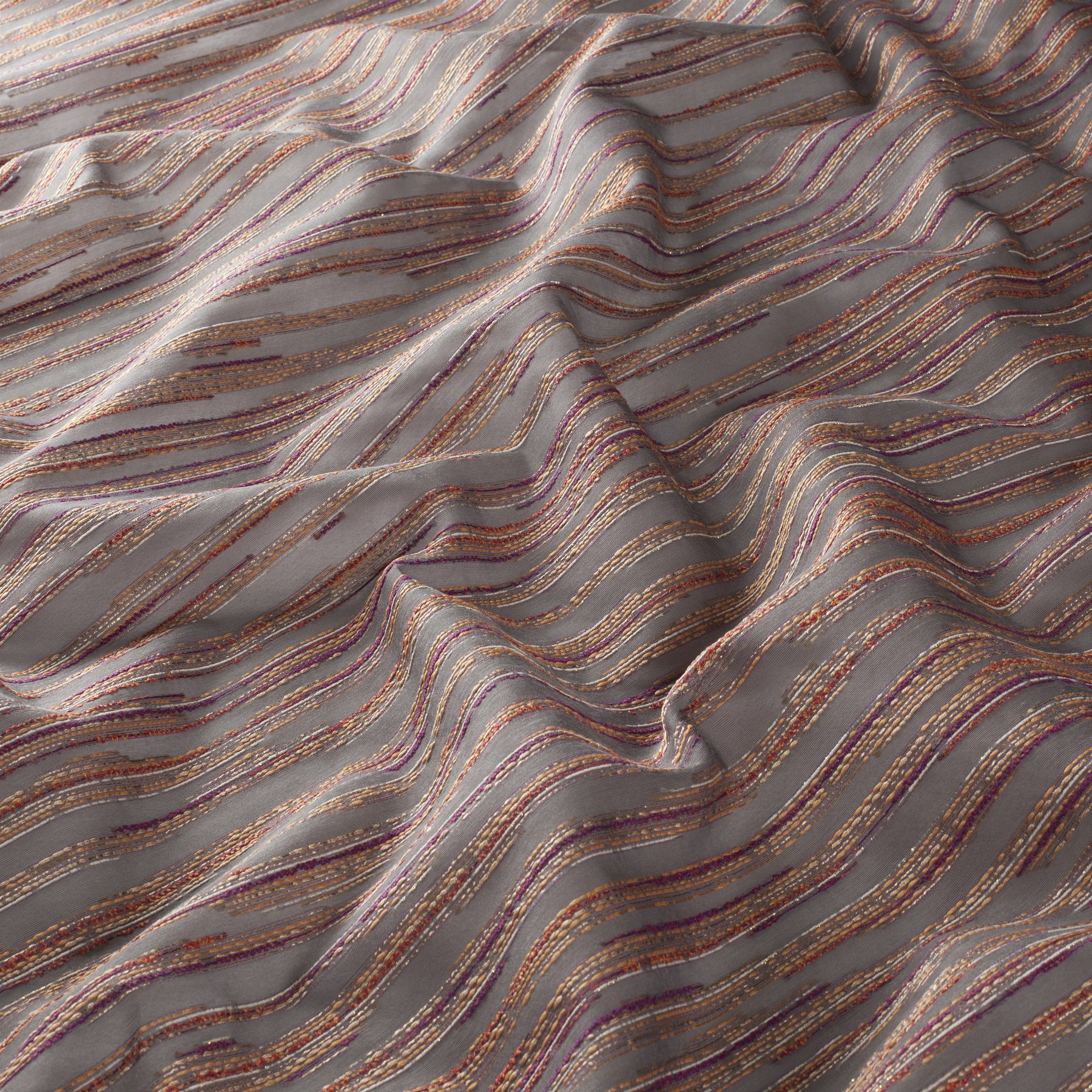 Ja7091 010 Corda Jab Gardinenstoff Meterware Gestreift Rot Grau Ja7091 010 Corda Jab Gardinenstoff Meterware Gestreift Rot Grau