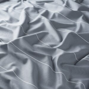 Ja7127 050 Casual Stripe Jab Vorhangstoff Meterware Gestreift Blau