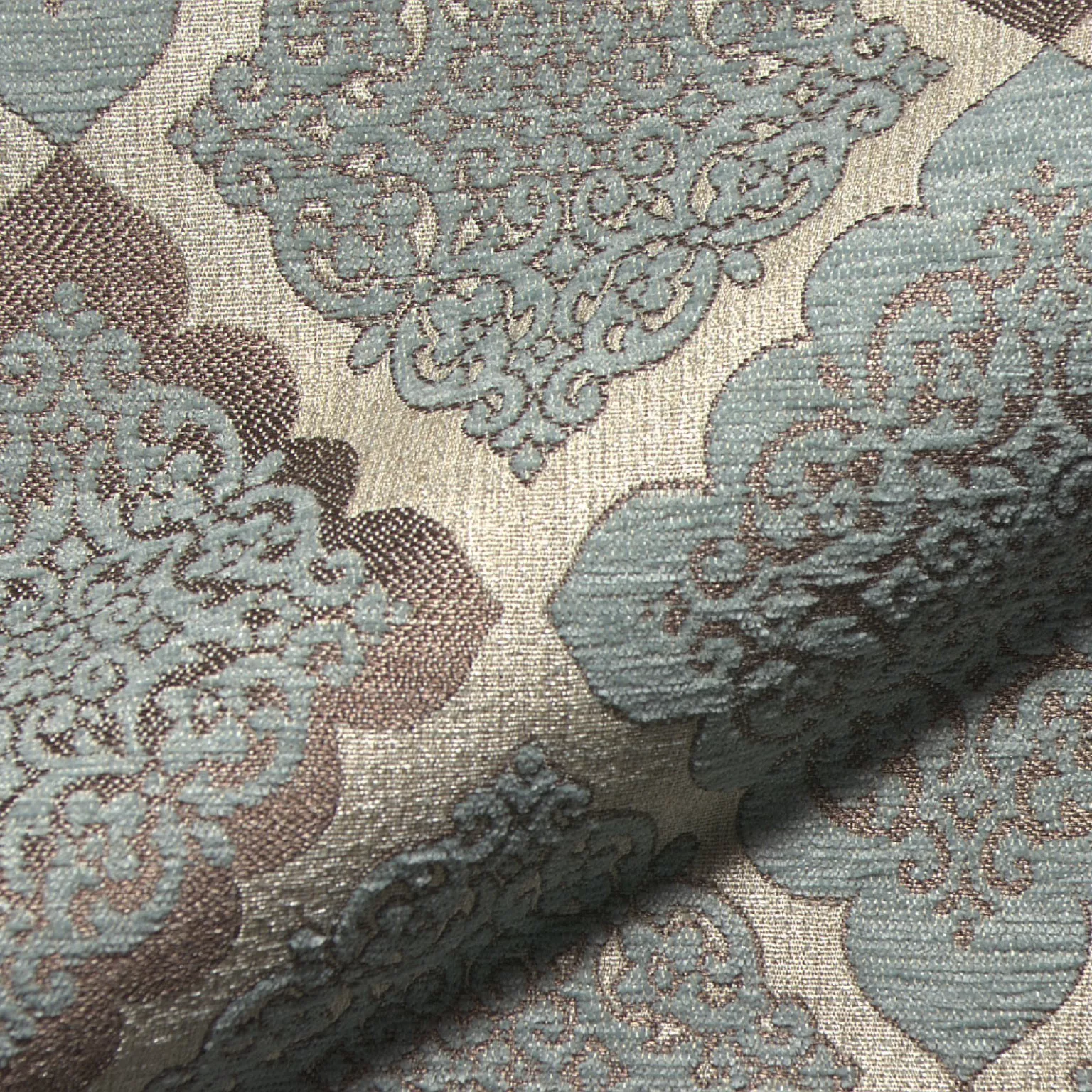 Viborg 952 Hoepke Q2 Classique Moebelstoff Gemustert Beige Blau Viborg 952 Hoepke Q2 Classique Moebelstoff Gemustert Beige Blau